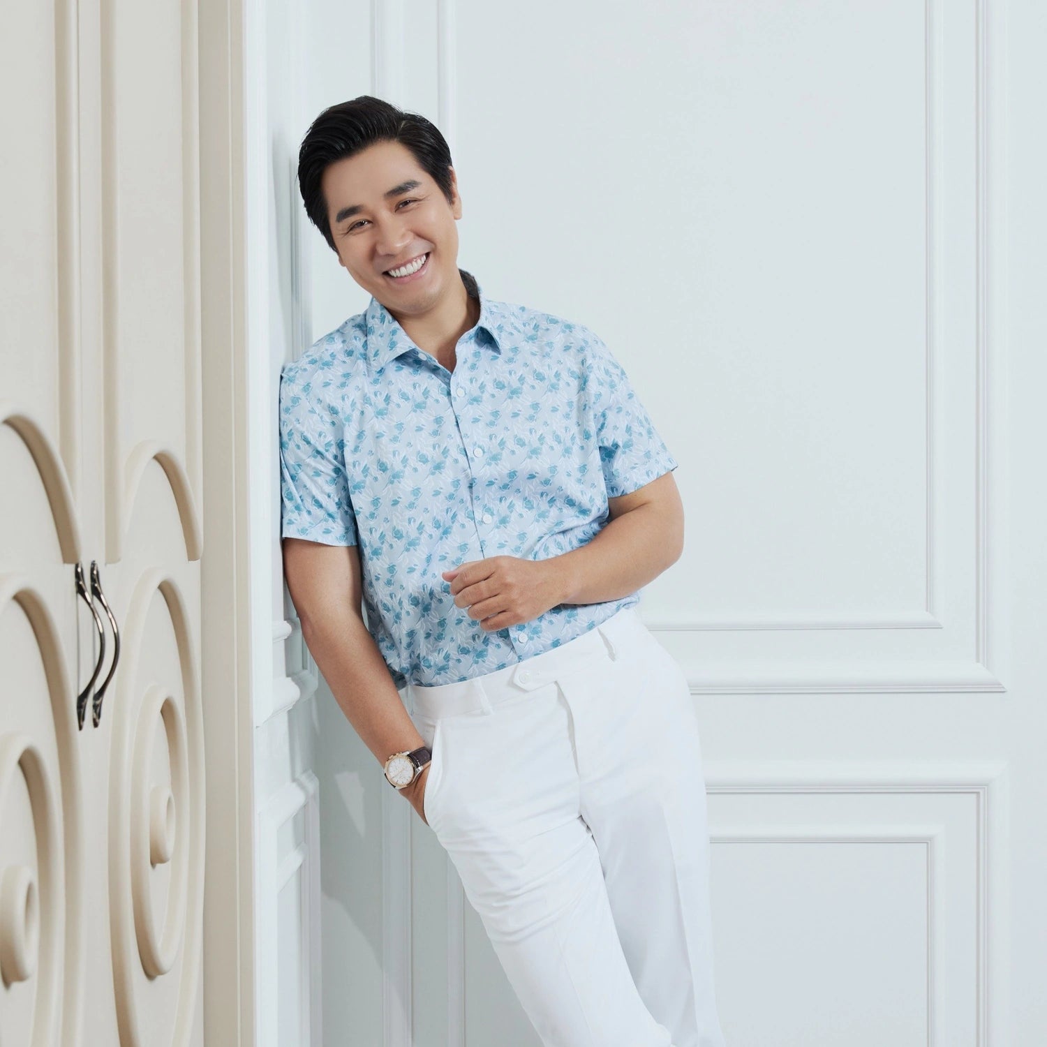 Áo sơ mi nam Aristino dáng regular fit ASS054AS3