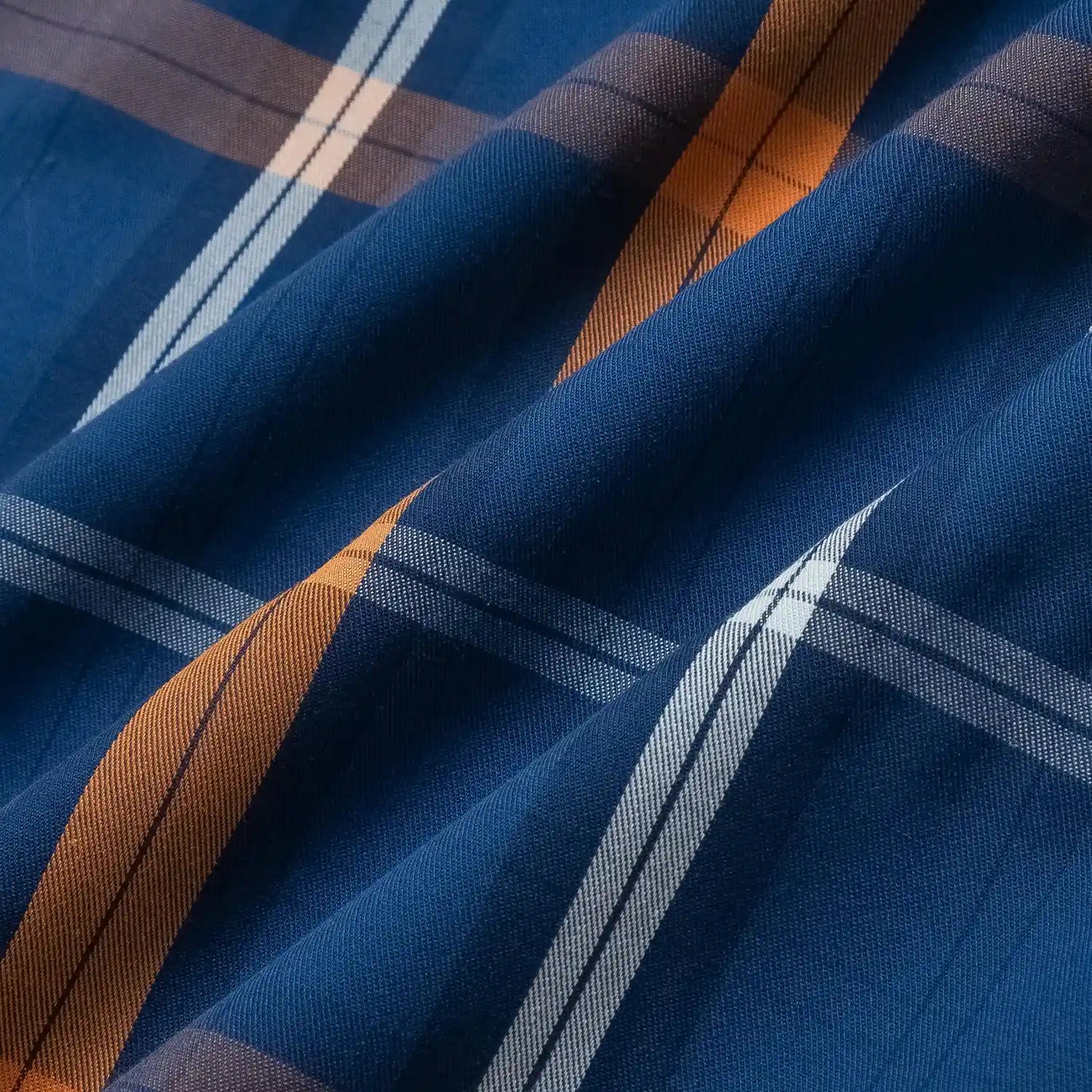 Blue orange stripe (Bronze drum weave)