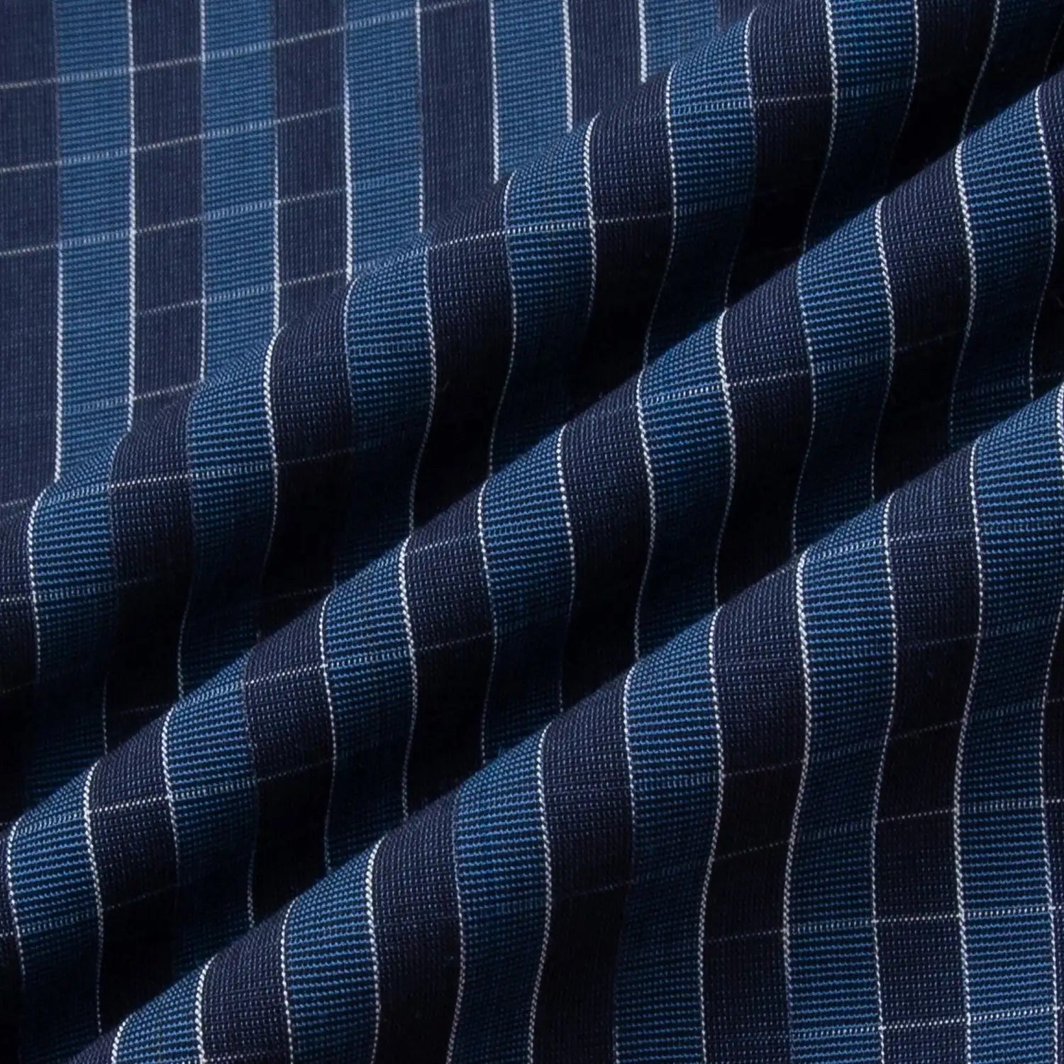 Navy blue striped Dobby