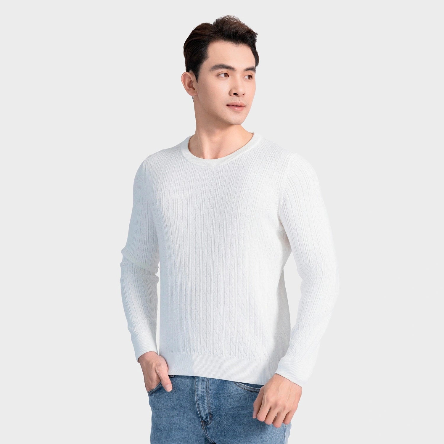 White 6 Jacquard pattern