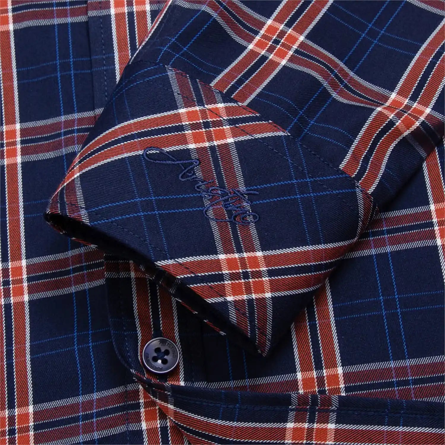 Navy blue orange stripe