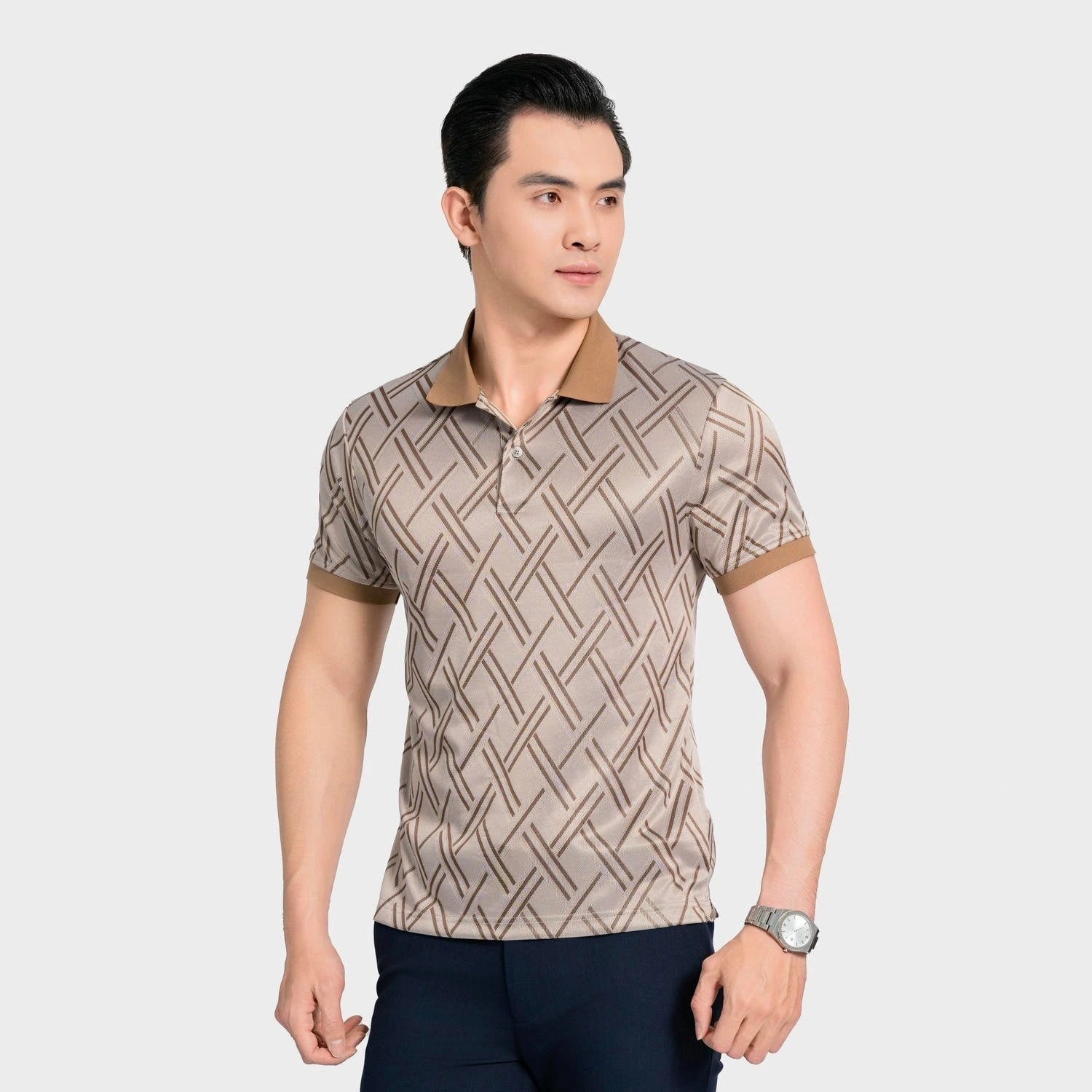 Beige 3 Jacquard pattern