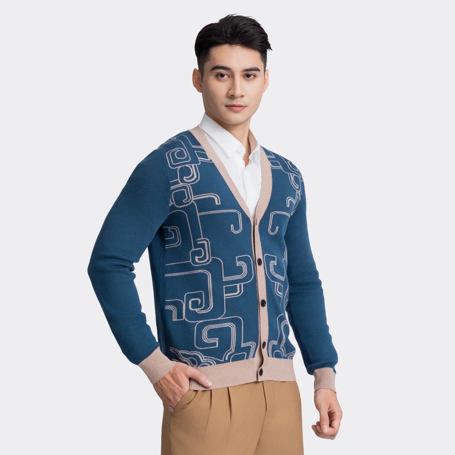 Blue 19 Jacquard pattern