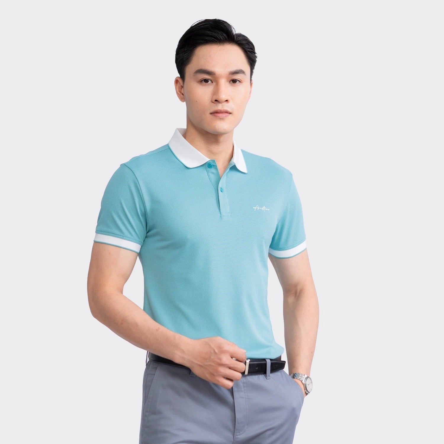 Blue 62 dobby weave aqua