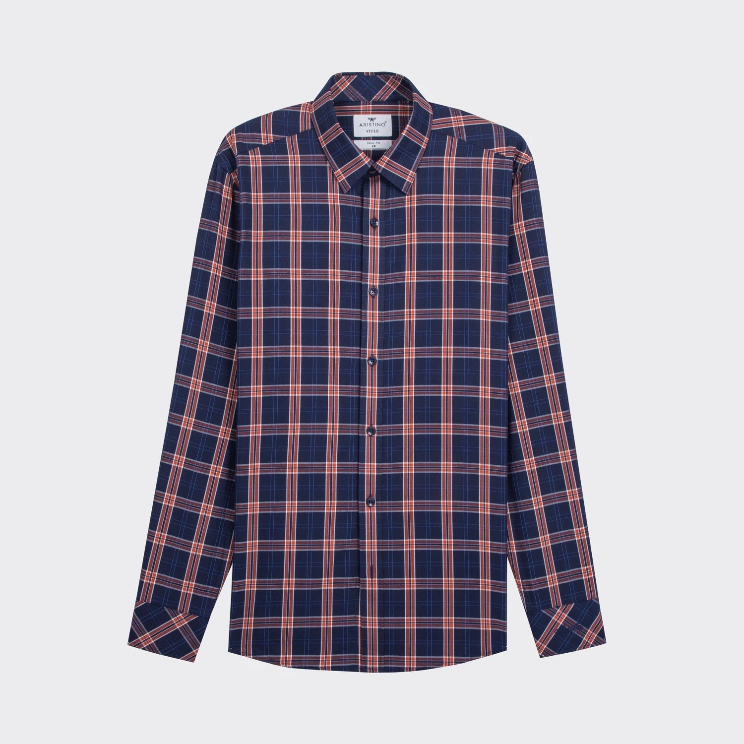 Navy blue orange stripe