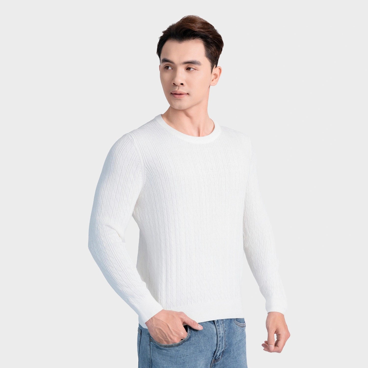 White 6 Jacquard pattern