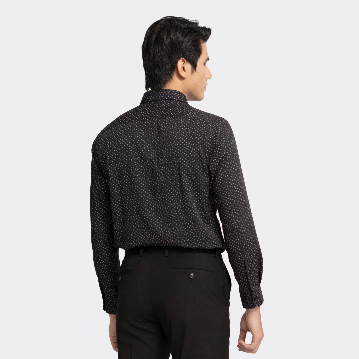 Navy patterned print