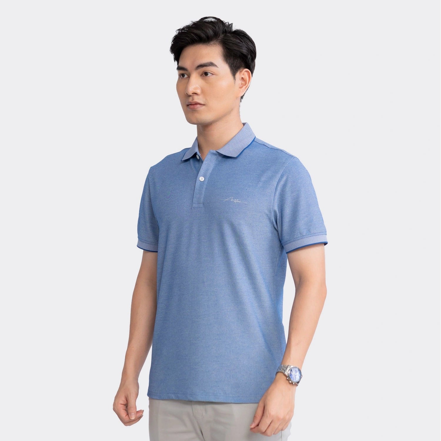 Navy blue 166 dobby weave