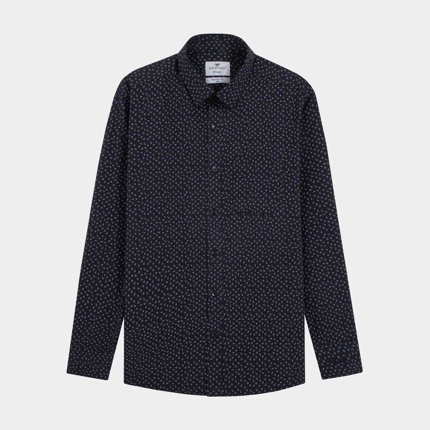 Navy patterned print