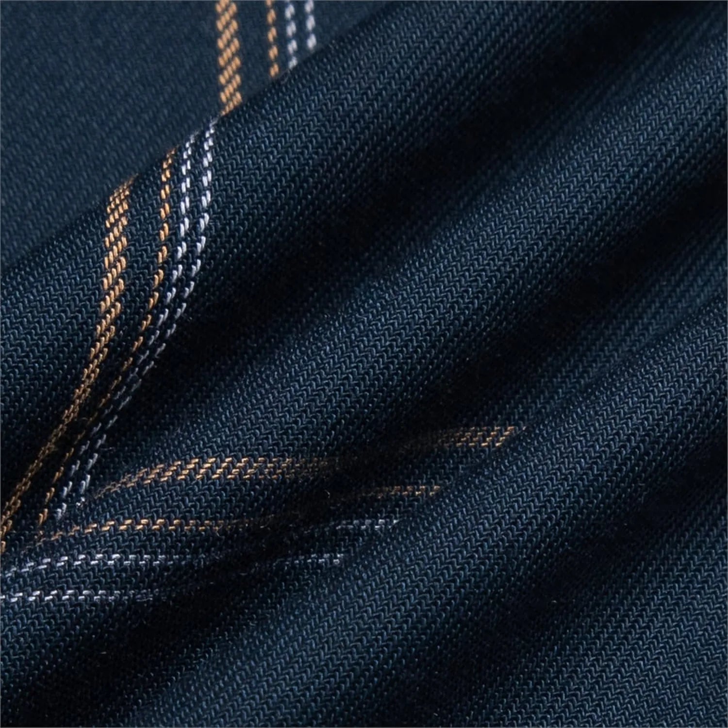 Navy blue striped