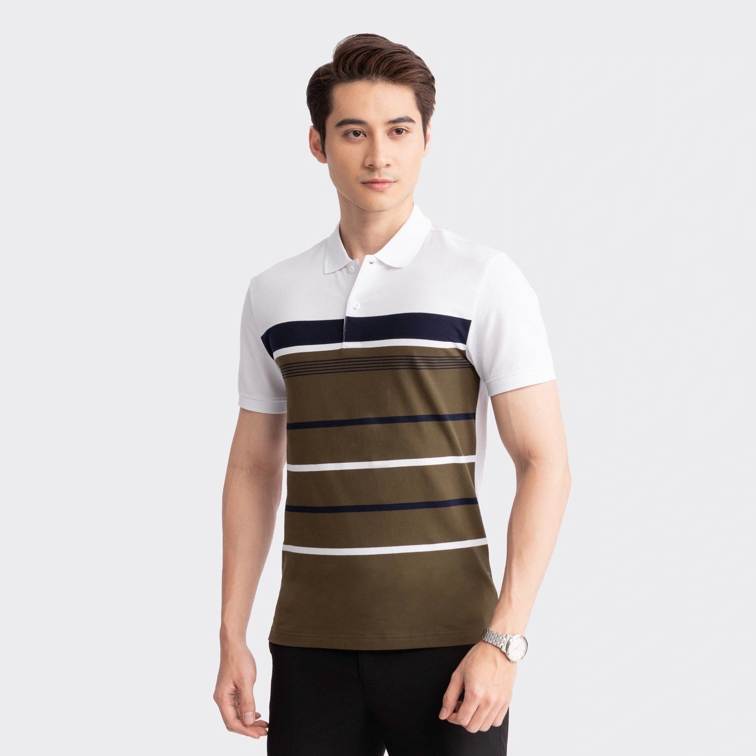 Olive green 68 striped