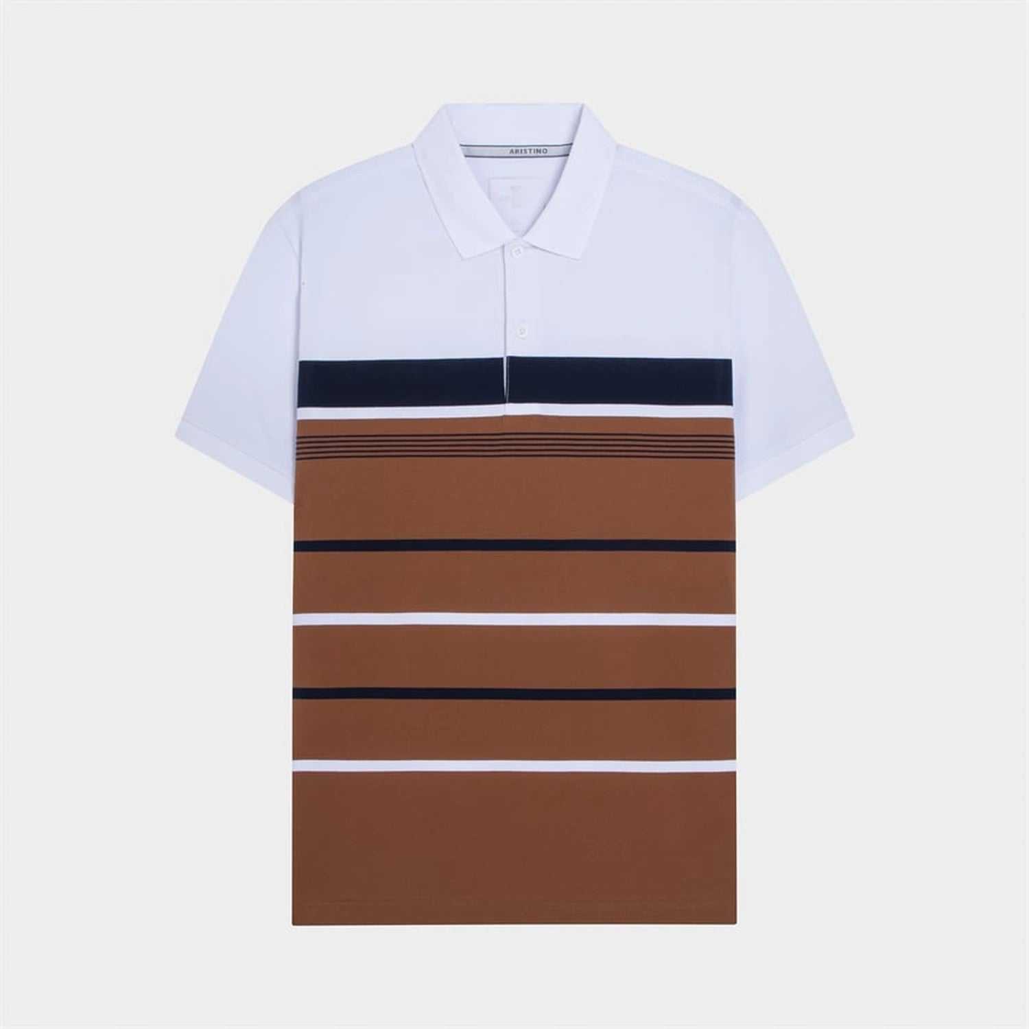 Áo Polo nam Aristino kẻ sọc ngang bằng chất liệu cotton APS128S3
