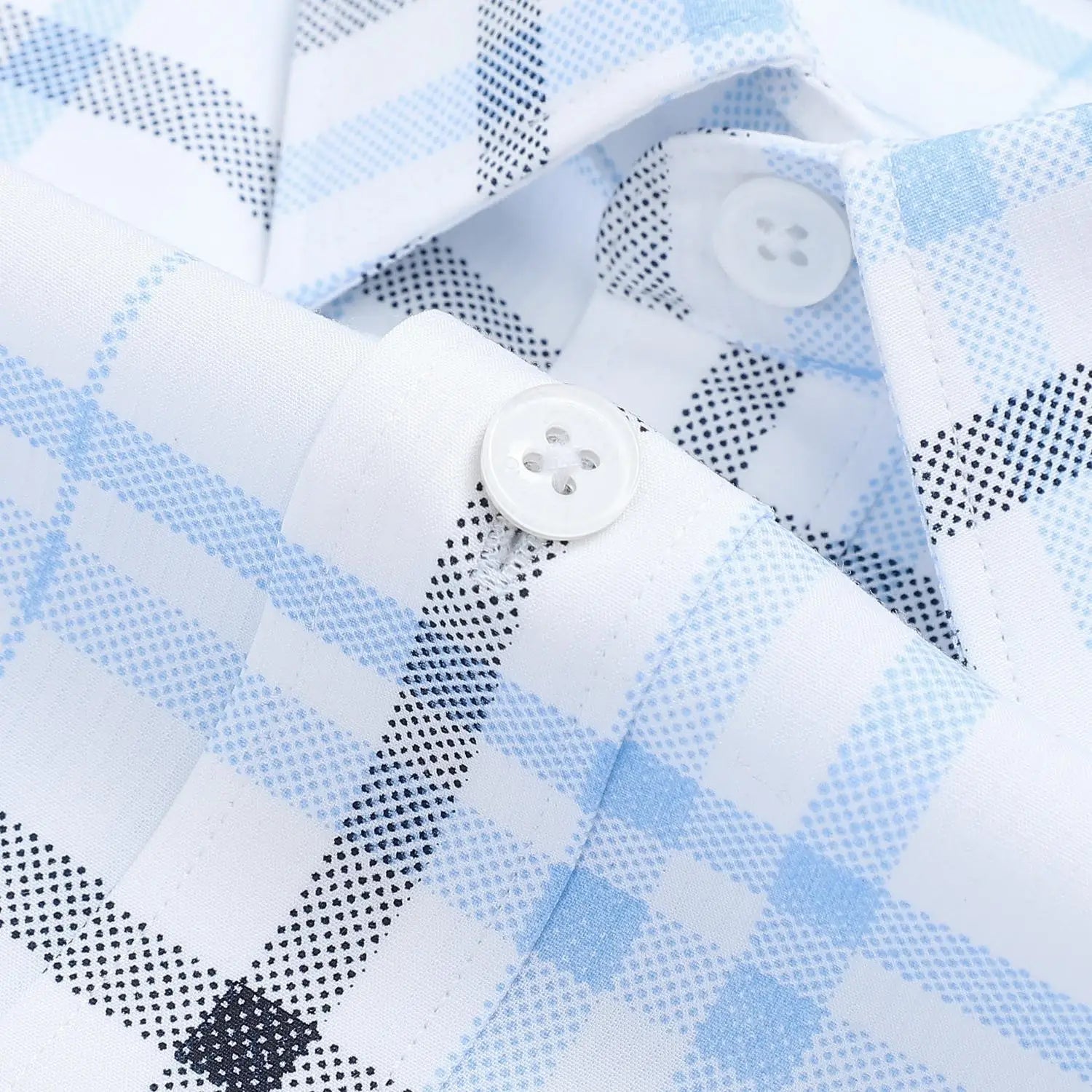 White black blue stripe print