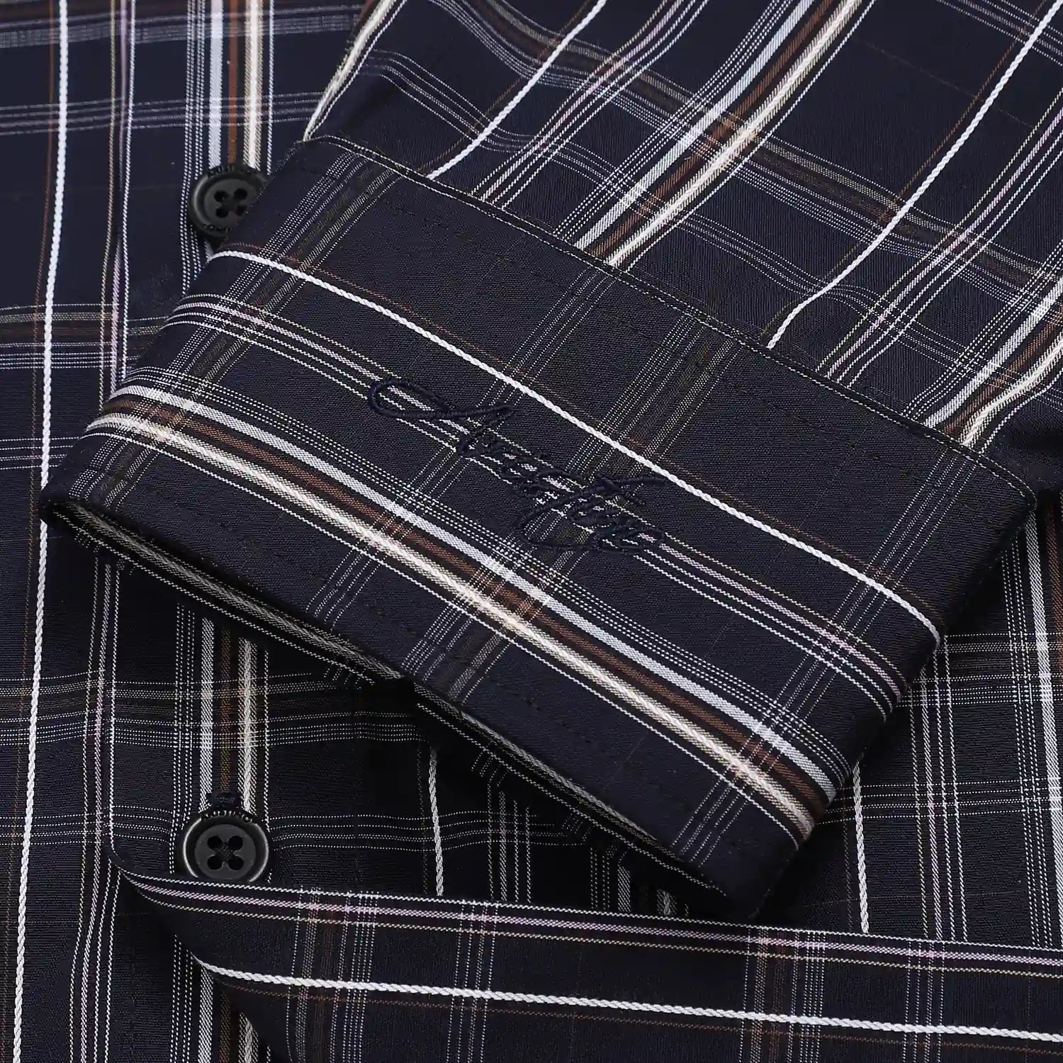 Navy blue striped